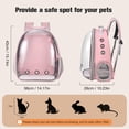 thumbnail image 2 of Mochila portabebés Dorphy Space Capsule para gato y perro, color rosa, 2 of 8