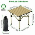 thumbnail image 6 of 20.87" Roll Up Camping Table with Carry Bag, Carbon Steel Folding Portable Table, 44lb Capacity, Anti-Slip Feet for Beach/BBQ/RV, 6 of 6