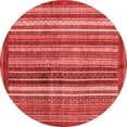 thumbnail image 1 of Ahgly Company Machine Washable Indoor Round Abstract Red Modern Area Rugs, 5' Round, 1 of 4