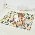 thumbnail image 2 of Beige Dinosaurs Plants Leaves Pattern Blanket,Comfortable Soft Flannel Throw Blanket,All Season,Warm Lightweight Blankets for Sofa Bed Couch Living Room Chair,30"x40", 2 of 4