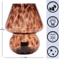 thumbnail image 5 of Urban Shop 8" Energy Efficient Brown Tortoise Glass Table Lamps Mushroom, 5 of 12