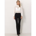 thumbnail image 3 of INSPIRE CHIC Blusas de manga larga de encaje para mujer Blusas florales elegantes con cuello con volantes blanco L, 3 of 6