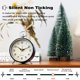 thumbnail image 4 of Analog Metal Retro Alarm Clock with Light,Snooze Silent No Ticking Desk Clock Battery Operated for Kids,Bedroom,Living Room,Table Clocks for Living Room Decor Black, 4 of 5