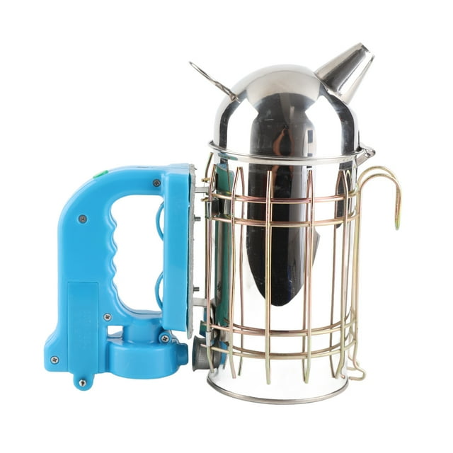Ahumador de colmena de acero inoxidable con tablero protector térmico. Equipo de apicultura.