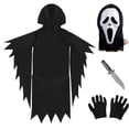 thumbnail image 1 of Halloween Kids Scream Costume Children Fancy Dress Party Horror Death Ghostface Clothes Boys Teens Cosplay Costumes, 1 of 4