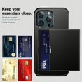 thumbnail image 3 of Slide Card Holder Anti-drop protective PC + TPU Hybrid Back Phone Case for, 3 of 3