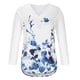 thumbnail image 4 of Blusa de manga larga con estampado de cuello en V suelto informal para mujer de talla grande Fridja  fjkfkj3588, 4 of 8