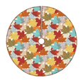 thumbnail image 1 of Fotbe Fall Maple Leaves Pattern Christmas Tree Skirt, Tree Skirts Plush Christmas Decorations, Christmas Tree Skirts Xmas Decorations Holiday Party Decor-30", 1 of 6