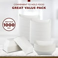 thumbnail image 3 of Fit Meal Prep [1000 Pack] 2 lb Paper Food Boats Heavy Duty Disposable Trays, White for Parties Fairs Picnics Carnivals Holds Tacos Nachos Snack Fries Hot Dogs Grease Resistant, 3 of 7