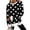 Black-B260922, variant on Polka Dot Oversized Sweatshirts for Women Scalloped Trim Trendy Crewneck Sweatshirts Women Color Block Long Sleeve Layering Soft Warm Fall Women's Pullover Sweaters