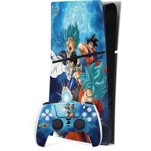 Skinit Dragon Ball Super Goku Vegeta Super Ball PS5 Slim Digital Edition Bundle Skin