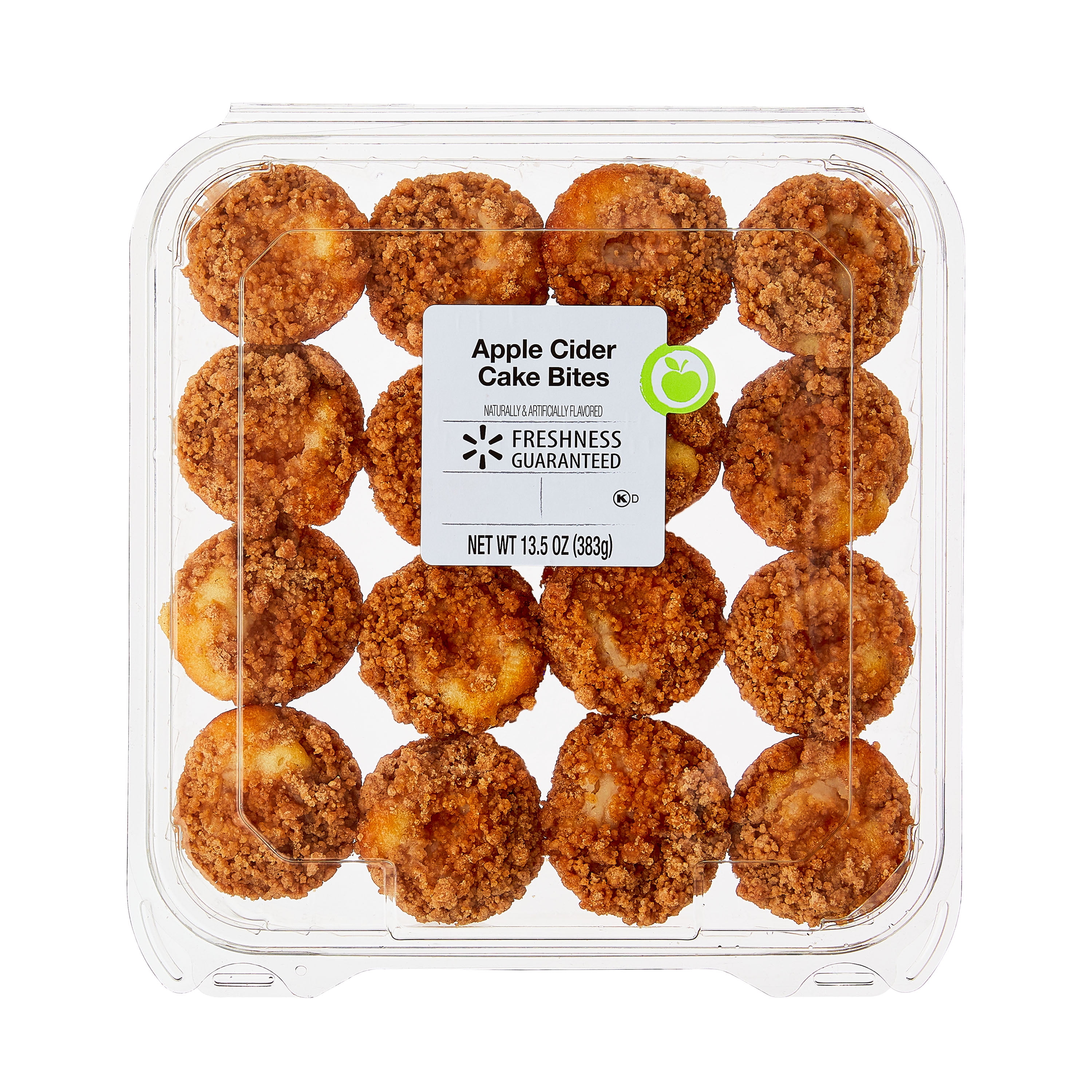 Freshness Guaranteed Apple Cider Mini Cake Bites, 13.5 oz, 16 Count, Clamshell
