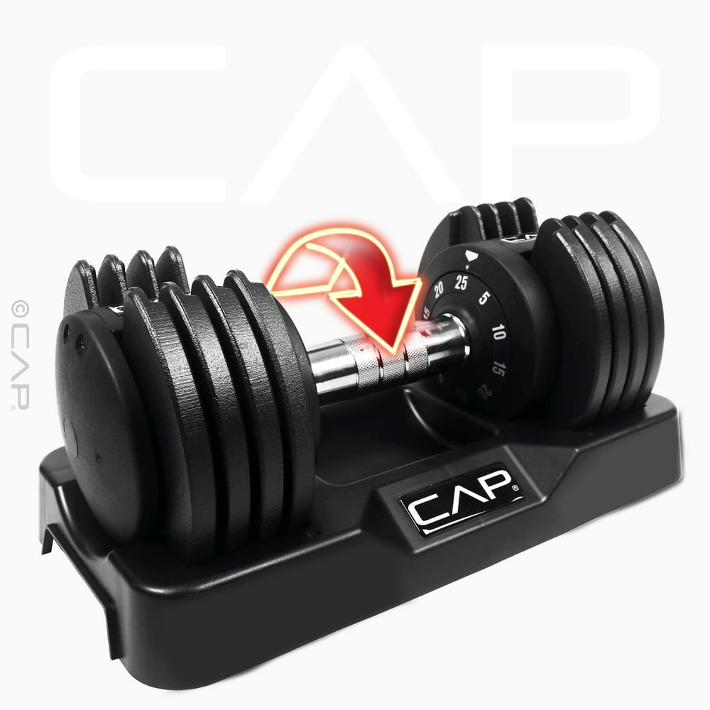 CAP Barbell 25 Lb. Adjustable Dumbbell, Quick Select 525 Single