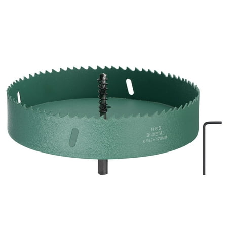 

Uxcell 6-45/84 (170mm) Bi-Metal Hole Saw High Speed Steel Hole Cutter for Metal Wood PVC