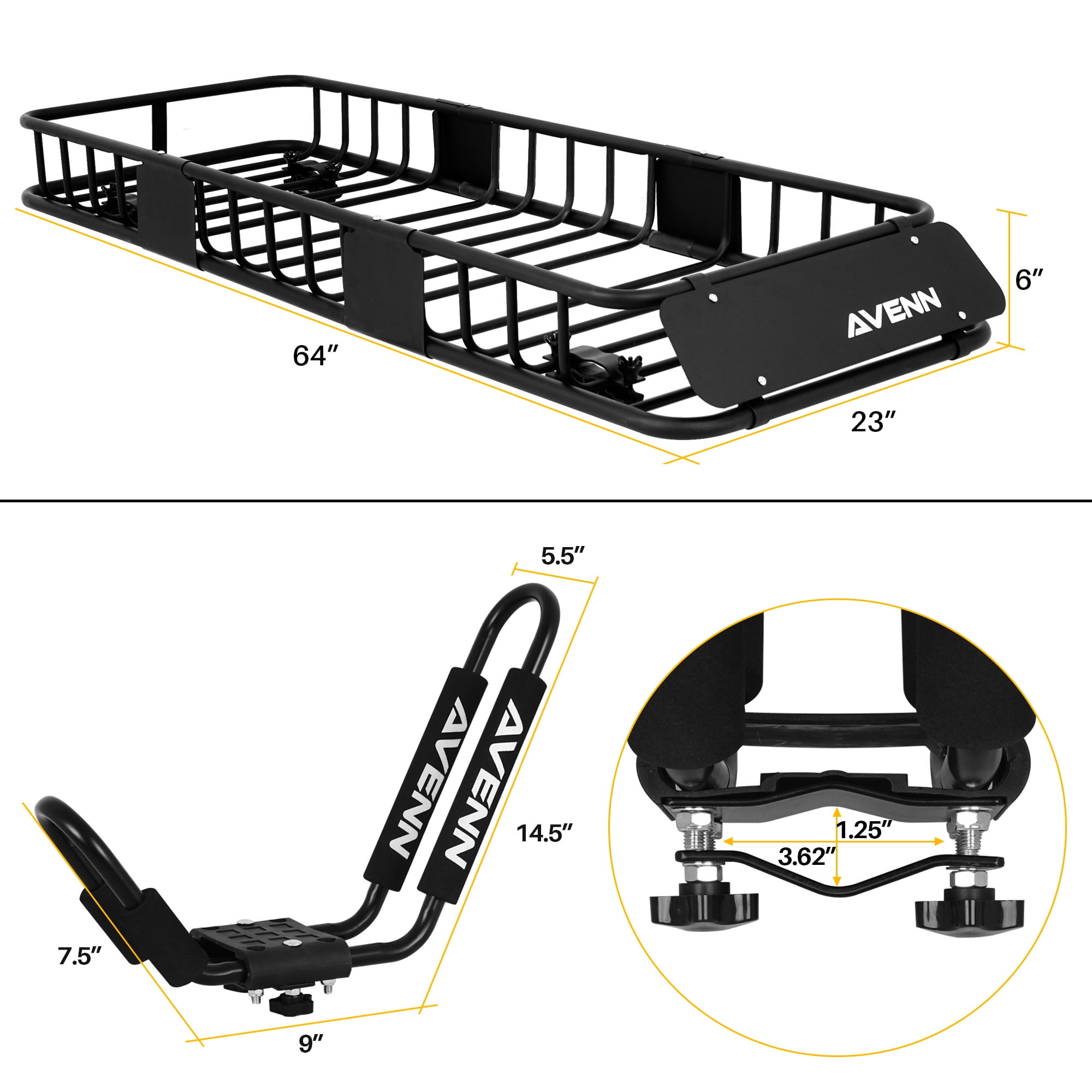 AVENN Cargo Basket Roof Rack J Bar Kayak Carrier Nigeria Ubuy
