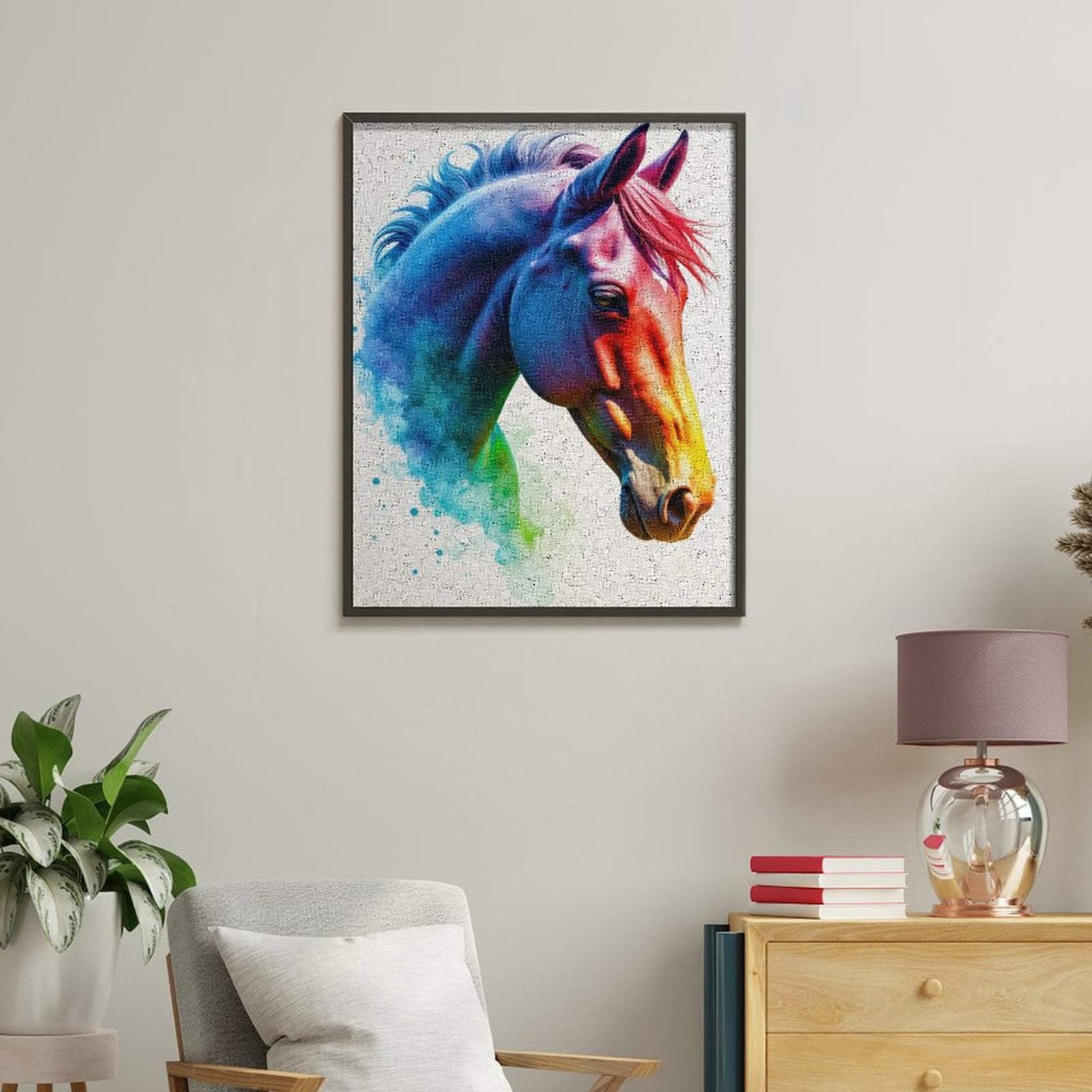 Paint By Numbers Kit for Adults Beginner - Colorful Horse Abstract Art DIY Canvas Painting Kits for Adults, Frameless Paint By Number for Adults for Home Wall Decor 16x20 Inch