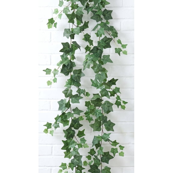 Artificial Ivy Garland 2-Pack, Fake Vines Hanging Silk Greenery Plants for Bedroom Aesthetic Home Wall Decor, Wedding Party Mantle Outdoor, 6.5ft