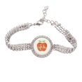 thumbnail image 1 of Heart Electrocardiogram Design Pattern Tennis Chain Anklet Bracelet Diamond Jewelry, 1 of 3