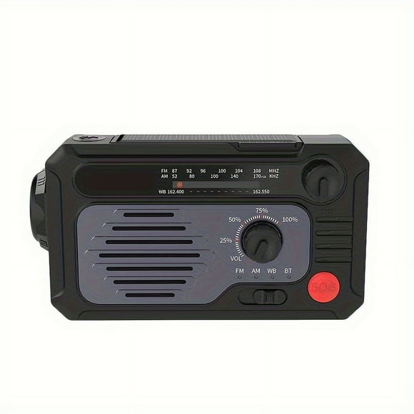 Outdoor Emergency Radio, Portable And Rechargeable, Solar Energy Small Radio, Hand Crank Self-powered Radio