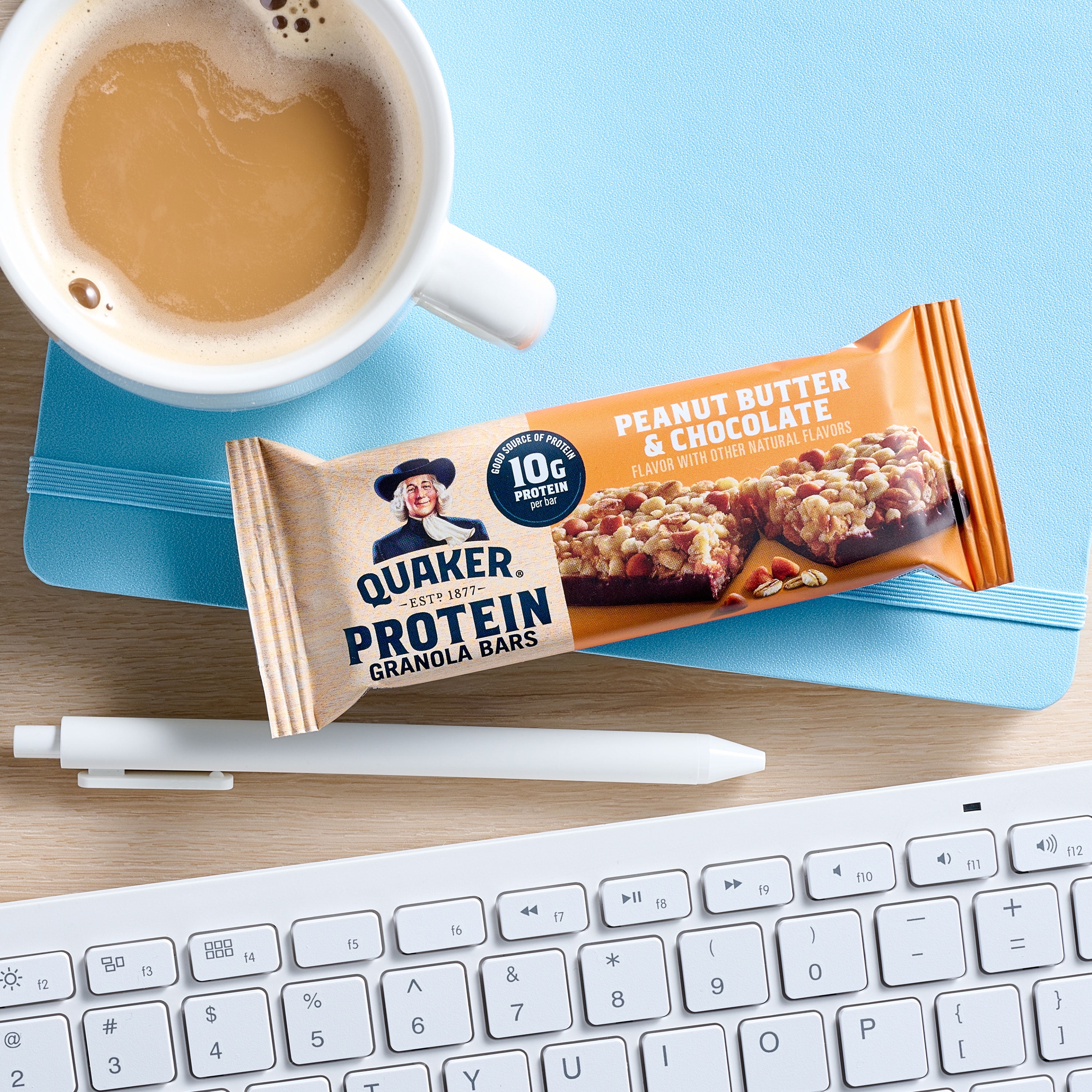(3 pack) Quaker Peanut Butter & Chocolate Protein Granola Bars, 5 Count