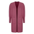 thumbnail image 5 of Sakmal Cute Cardigan Sweaters Womens Open Front Fashion Plus Size Duster Cardigan Long Pink Sweater Top with Pockets, 5 of 7