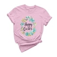 thumbnail image 2 of Xihbxyly Easter Shirts for Women Funny Bunny T-Shirt Loose Plus Size Short Sleeves Graphic Tee Tops Easter Egg Holiday Shirt Round Neck Top, 2 of 5