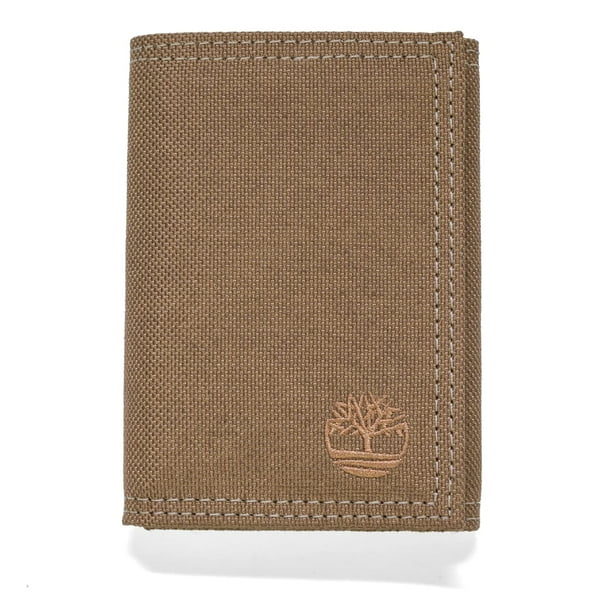 Cartera Timberland Trifold de Nylon para Hombre, Caqui