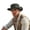 Green, variant on Packable Lightweight Western Cowboy Hat, UPF Protection Rollable Outdoor Fishing Hat Coffee One Size