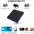 thumbnail image 3 of External DVD Drive, USB 3.0 Type C CD Drive, Dual Port DVD Player, Portable Optical Burner Writer Rewriter, High Speed Data Transfer, 3 of 5