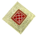 thumbnail image 2 of Swadeshi Desire NEW Wooden Pooja Chowki & Velvet Center Set of 3, 2 of 2
