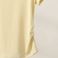 thumbnail image 4 of hlysgo Womens Comfy Lightweight Shirt Running Workout Swim Basic Short Sleeve Crewneck Sun T-Shirt Yellow,2xL, 4 of 5