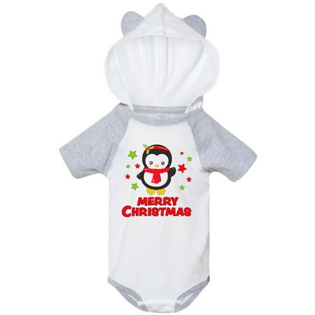 

Inktastic Merry Christmas Penguin waving Gift Baby Girl Bodysuit