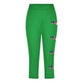 thumbnail image 2 of Juslio Girls Pants Kids Girls Fashion Print Summer Leisure Yoga Leggings Sports Cropped（Green Capris， 2 Years）, 2 of 4