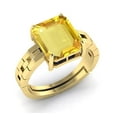 thumbnail image 3 of Bague Réglable en Argent Non Chauffée Certifiée Qualité A+ Saphir Jaune Naturel pour Femmes et Hommes, 3 of 3