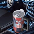 thumbnail image 6 of 40oz Pioneer Flower Floral Print Pattern Insulated Tumbler with Handle, BPA-Free Leak Proof Lid and Straws, Double Wall Vacuum, Hot 12h/Cold 34h, 6 of 6