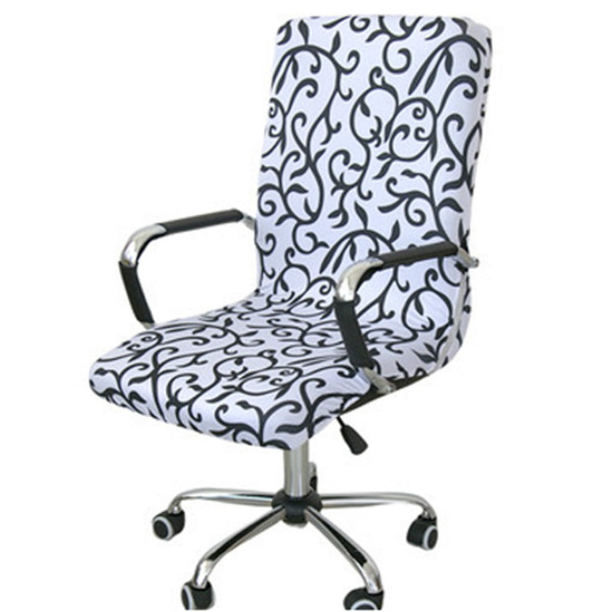 Office Swivel Computer Chair Seat Cover Side Zipper Design Arm Chair