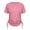 Pink, variant on WAYUTE T Shirts for Women Short Sleeve Rash Guard Round Neck Side Drawstring Ruched Swim Shirt Sun Protection Sporty Top Solid Color Tshirt Casual Outdoor,Mint Green,XL