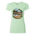 thumbnail image 2 of Wild Bobby, Paradise Surf Shack Marlin Pop Culture Womens Slim Fit Junior Tee, Mint, Medium, 2 of 3