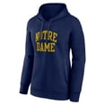 thumbnail image 2 of Women's Navy Notre Dame Fighting Irish Arch Pullover Hoodie, 2 of 3