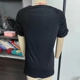 thumbnail image 2 of Camiseta de manga corta con cuello en V, camiseta de mujer con cuello en V, camiseta de mujer con cuello en V, camiseta fruncida para mujer, diseño de primera clase, 2 of 3