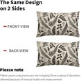 thumbnail image 2 of Black Leaf Plant Lumbar Pillow Covers 12X20 Inch Set of 2 Tropical Fern Herbs Botanical Leaves Floral Decorative Pillow Cases Vintage Cushion Case Farmhouse Home Decor for Couch Sofa Outdoor, 2 of 6