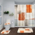 thumbnail image 2 of BSHAPPLUS 4PCS Shower Curtain Set 78.7inch Enlarge Bathroom Sets with Shower Curtain and Rugs Waterproof Shower Curtain Set with 12 Hooks, 2 of 9