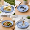 thumbnail image 6 of Dinner Plates with Deep Rim for Serving Salad and Pasta, Microwave and Dishwasher Safe Reusable Plates, 6 of 6