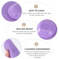 thumbnail image 3 of FRCOLOR Outil de Nettoyage Brosse Faciale en Silicone pour Nettoyage Durable et Résistant à la Corrosion Design Rond Violet Facile à Utiliser, 3.94"X3.94"X0.59 Pouces, 3 of 5