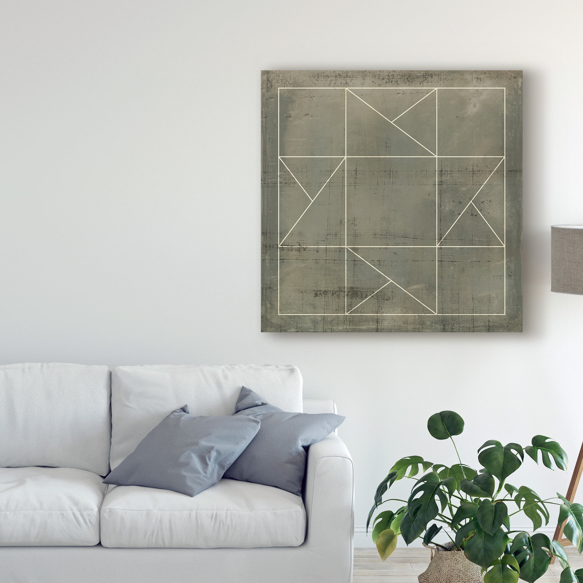 Trademark Fine Art 'Geometric Blueprint II' Canvas Art by Vision Studio