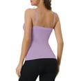thumbnail image 3 of INSPIRE CHIC Women's Camisole Built-in Bra Padded Adjustable Spaghetti Strap Sleeveless Tanks Tops S Purple, 3 of 4