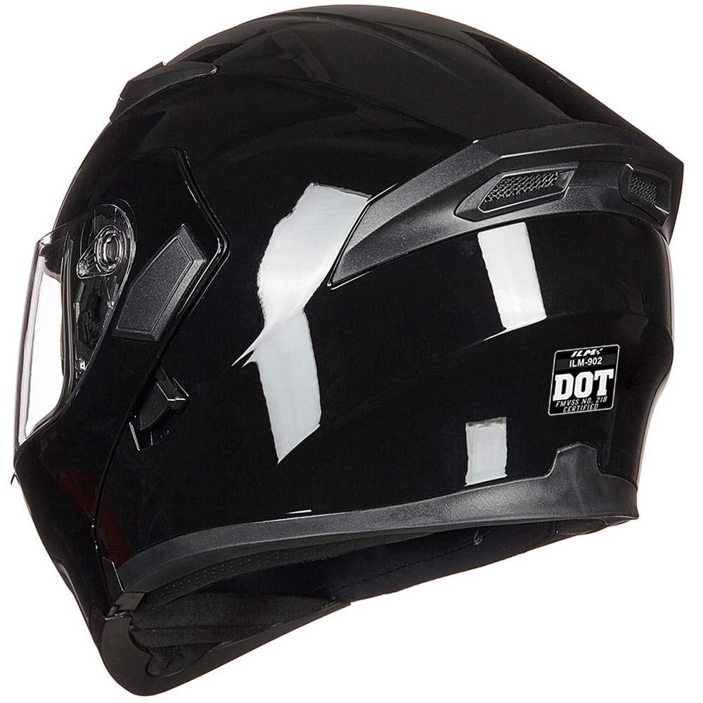 ILM Motorcycle Dual Visor Flip up Modular Full Face Helmet DOT Model 902/902L