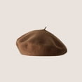 thumbnail image 1 of LinYooLi Hot Selling Autumn And Winter Wool Beret For Girls, Artistic And Retro, Versatile Korean Version Painter Hat, English Solid Color Felt Hat, 1 of 9