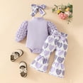 thumbnail image 5 of RTKFRFLM Valentine's Day Gift Baby Girl Clothes Set 3PC & Flora Romper with Ruffle Pants Soft Cotton 0-24 Months Outfit for Photo, 5 of 9