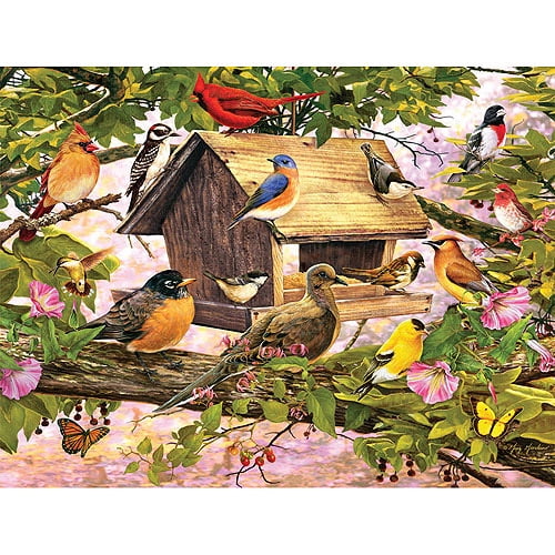 White Mountain Puzzles Breakfast Club (Birds) Puzzle, 1000 Pieces ...